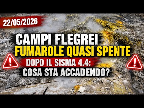 Video Campi Flegrei, fumarole quasi spente dopo il sisma 4.4: cosa sta accadendo? 22/05/2026