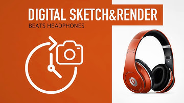 Procreate Digital iPad Sketch & Render - Beats Headphones