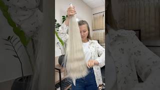 Пепельный блонд 60 см, волосы для наращивания 