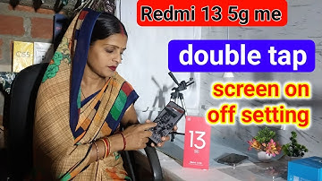 redmi 13 5g double tap on off screen setting | how to enable double tap on off screen in redmi 13 5g
