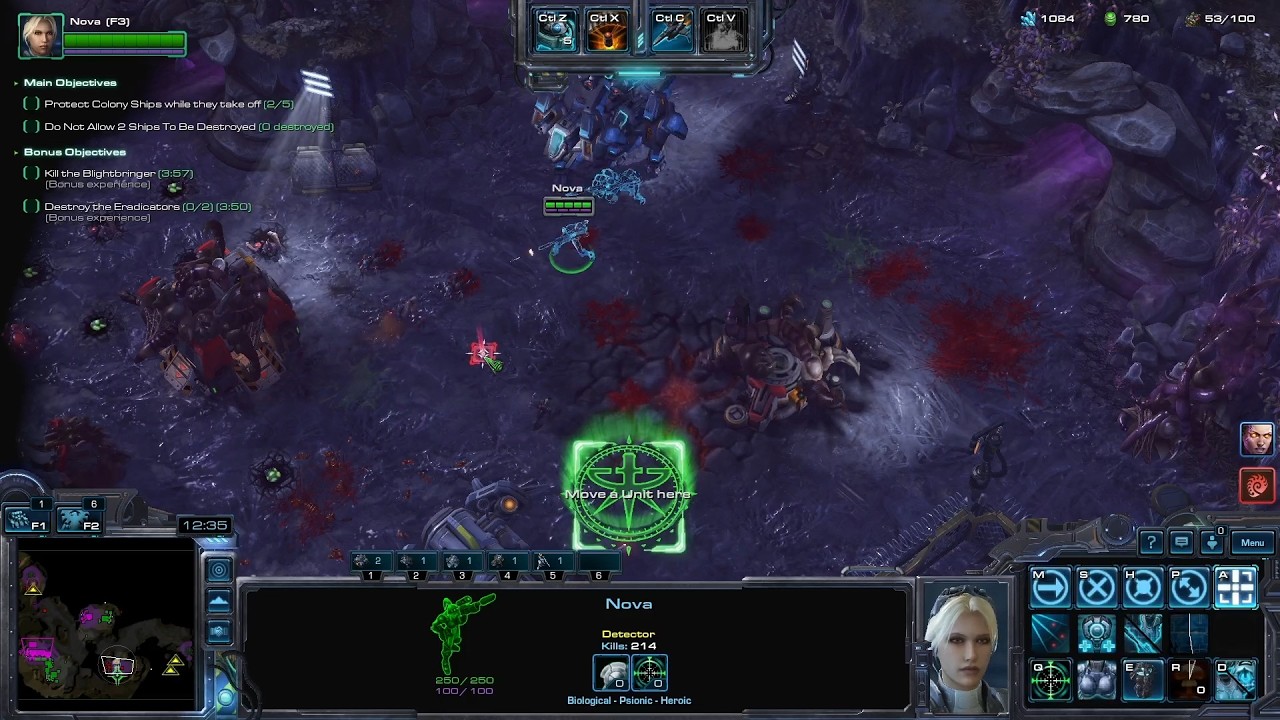 StarCraft 2 Co-op – Nova & Kerrigan Elite Zerg Strike | Miner Evacuation Brutal