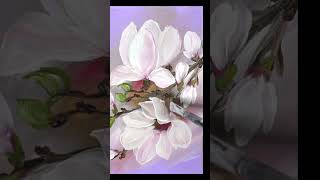 Sweet Magnolia, Floral Painting, Elsa Weiss Bekolli