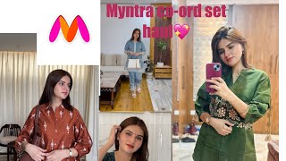 Myntra haul video/ first impression/ co-ord sets