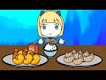 udang+pangsit+nasi+teh | ASMR mukbang animation