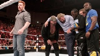 Brock Lesnar attacks Triple H 7\/30\/12 WWE RAW