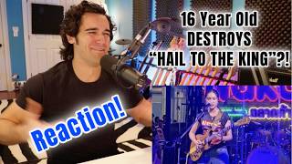 16 Year Old Guitarist DESTROYS Avenged Sevenfold’s “Hail to the King” | Reaction!