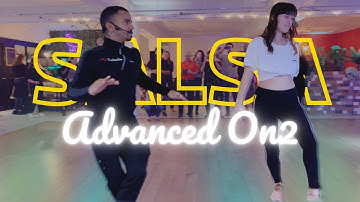 ADVANCED 🚀 SALSA FOOTWORK AND PARTNERWORK 💃🕺| SALSA ON2 CLASSES | ANDRE & AMBER