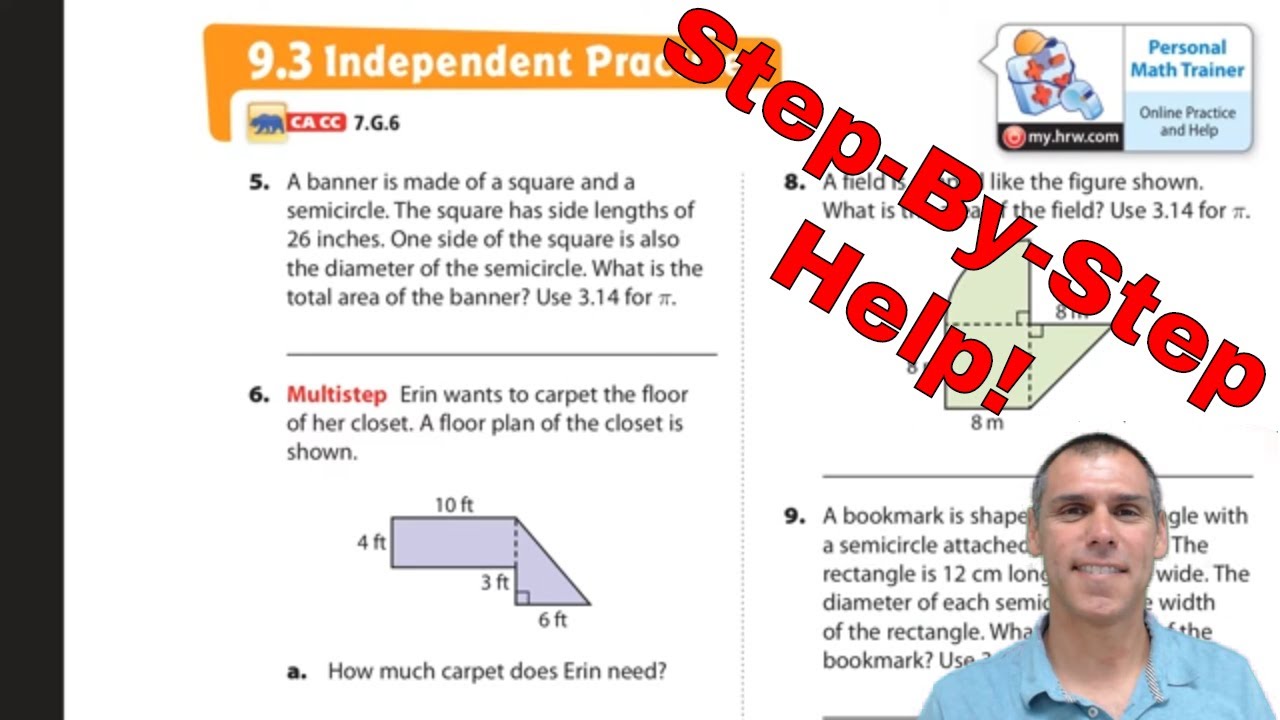 Lesson 9.3 Area of Composite Figures Independent Practice Explained ...