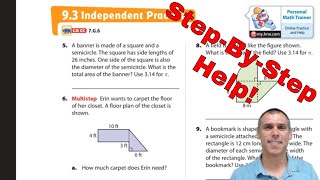 Lesson 9.3 Area of Composite Figures Independent Practice Explained