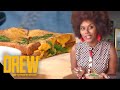 Tabitha Brown Shows Drew How to Make Her Vegan Spinach Grilled Cheese