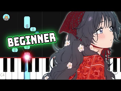 Kaoru Hana Wa Rin To Saku ED Hare No Hi Ni BEGINNER Piano Tutorial Sheet Music 