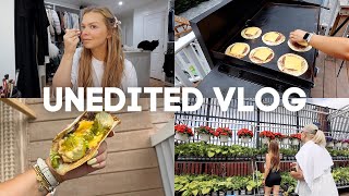 1 HOUR UNEDITED VLOG: viral burger tacos, walmart shopping with mom & summer backyard makeover