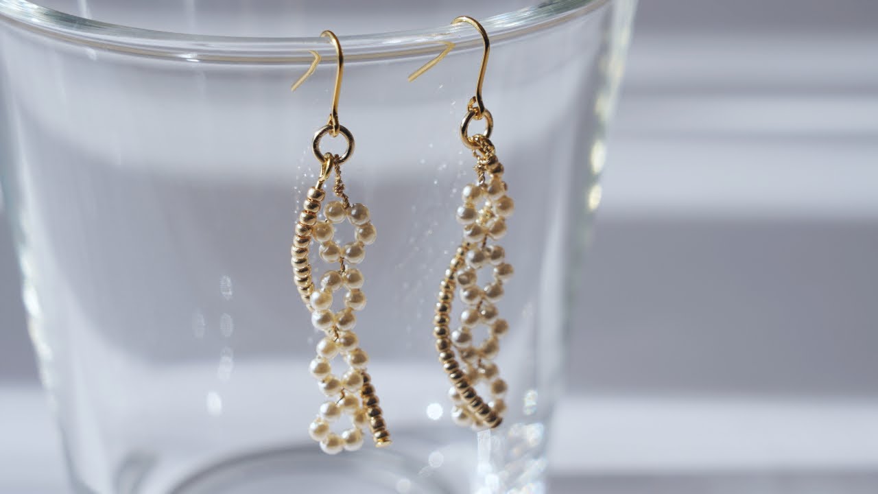 【ハンドメイド】華やかさアップ。ビーズフラワーの可憐なピアスの作り方(ピアス製作アイディア)