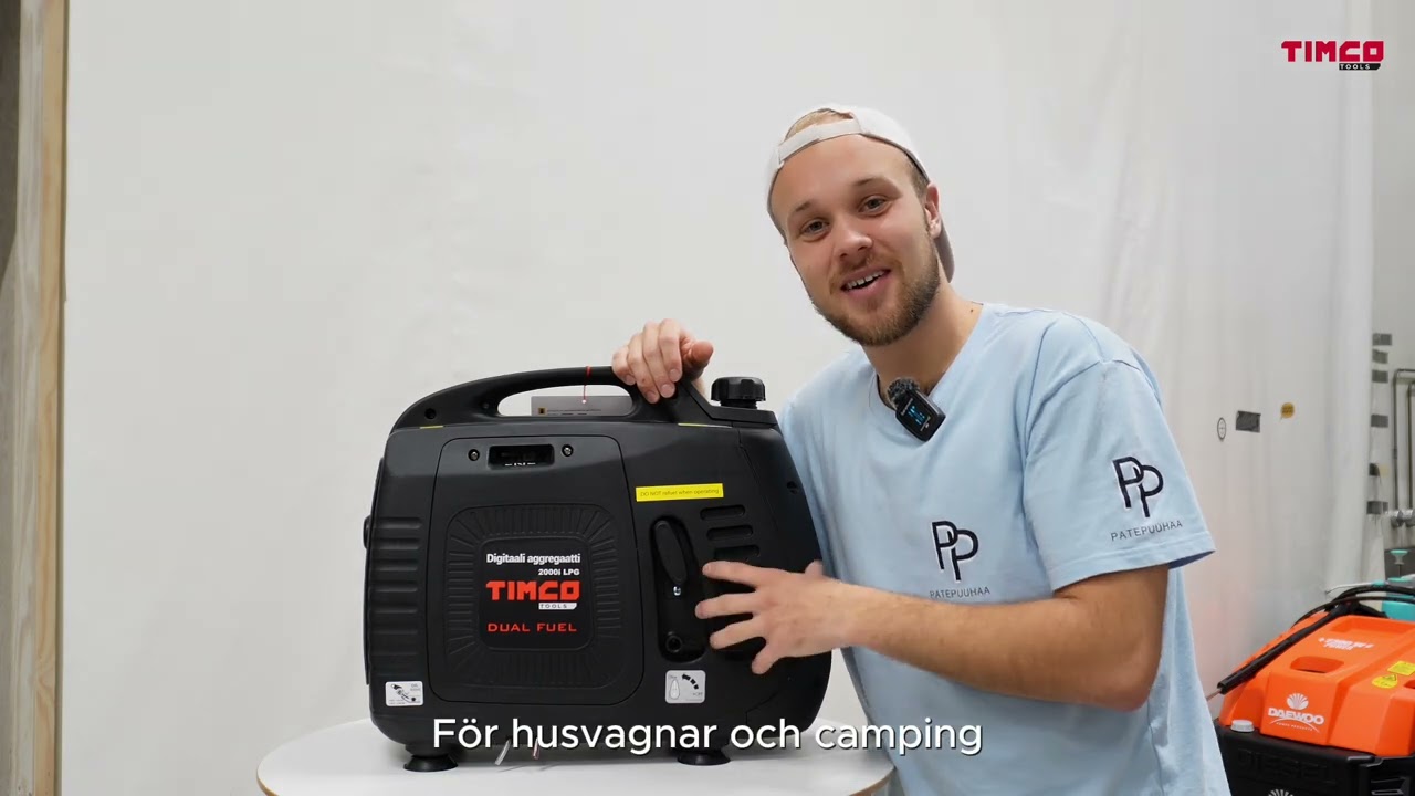 Timco 2000i dual fuel aggregaatti (kaasu-bensa)