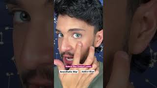 Color Contact Lens Comparison Review - Anesthetic Mar And Addict Blue From Anesthesia