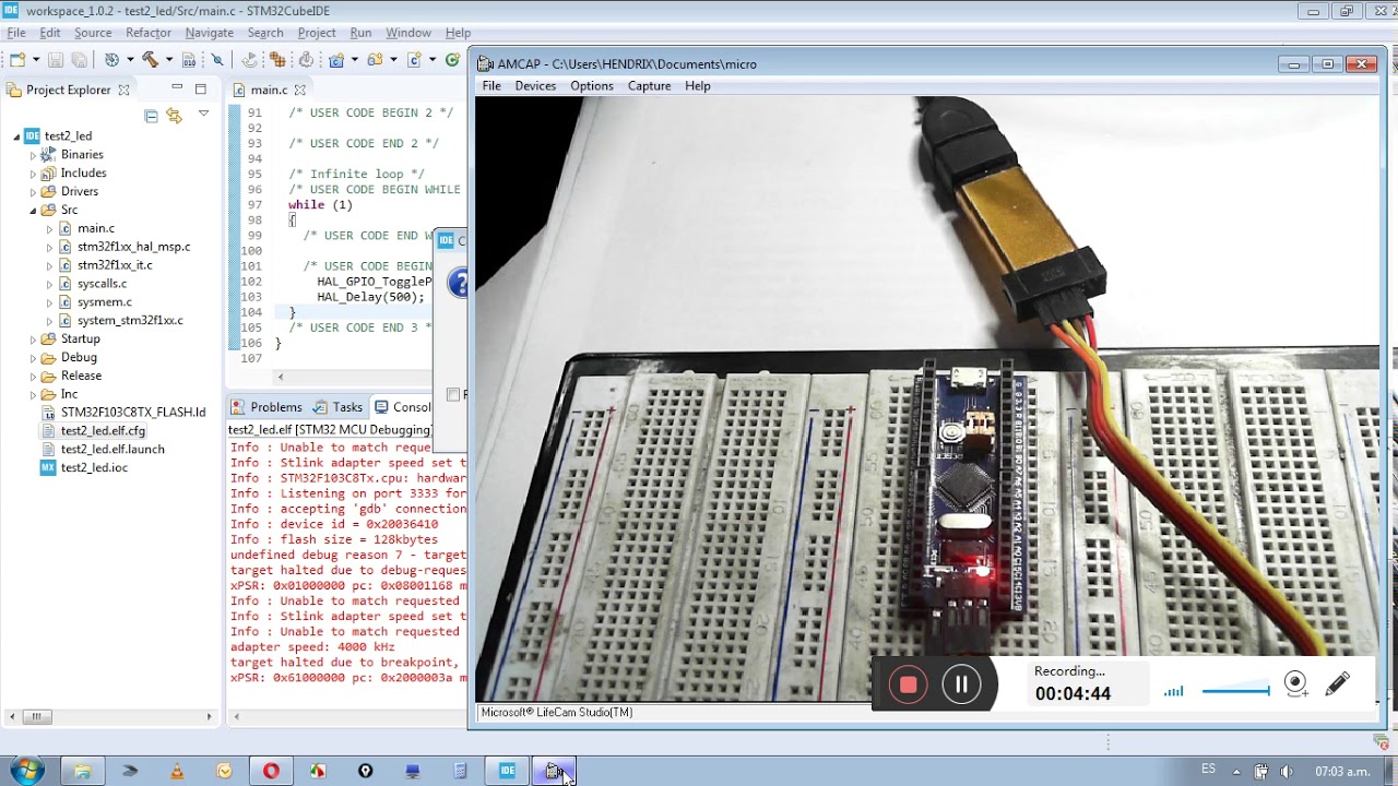 Configurar bluepill con cs32f103 para debug en STM32CubeIDE - YouTube