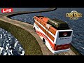 INDIAN NON AC LUGGAGE BUS DRIVING ETS2 LIVE SRI SAI TRAVELS Hill Driving Rough Road Steering Wheel