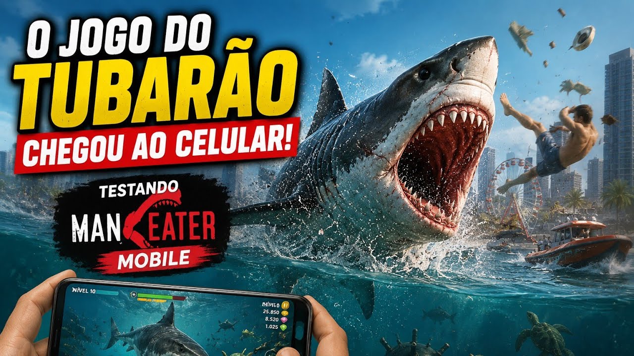 O Jogo do Tubarão Chegou ao Celular! Testando Maneater Mobile