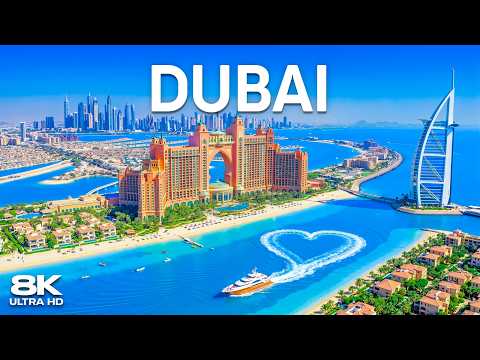 Dubai 🇦🇪 8K Drone Footage | Iconic Burj Khalifa, Palm Jumeirah & Futuristic Skyline