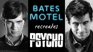 BATES MOTEL recreates PSYCHO -- (complete references)