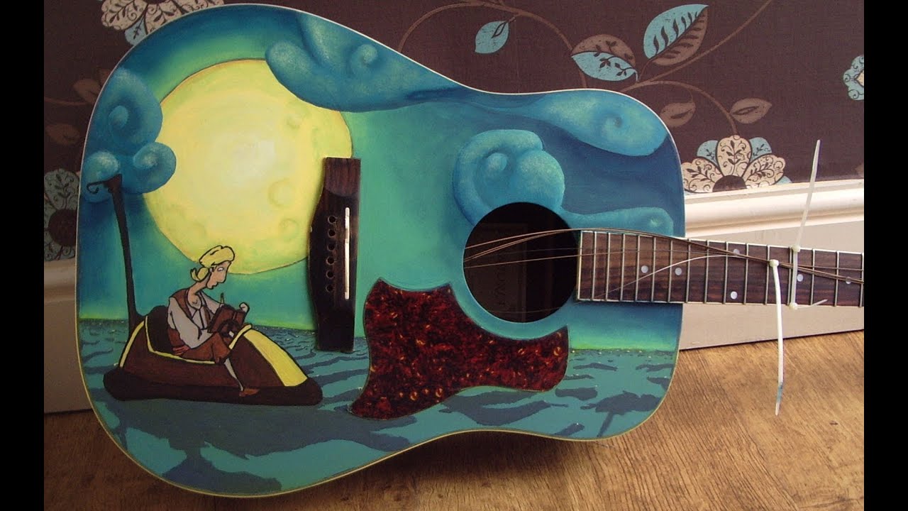 Monkey Island Guitar (Custom Painted) YouTube