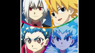 AMV~Beyblade Burst Legends~Valt Aoi, Shu Kurenai, Free De La Hoya & Lui Shirosagi~Legends Never Die