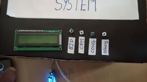 Fingerprint Based Voting System Project | ardunio project (full guide)