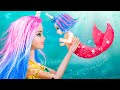 Narwhal Mermaid with Her Baby / 10 DIY Baby Doll Hacks