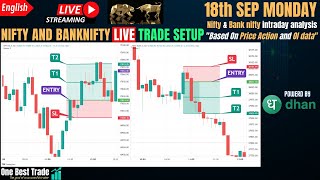 ?Live Nifty intraday trading | Bank nifty live trading | Live options trading | 18th SEP 2023 dhan