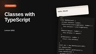 Classes with TypeScript | TypeScript Classes Tutorial