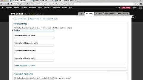 122. How to set good default URL alias patterns and installing the Pathauto module (a Drupal how-to)
