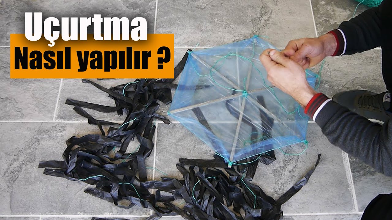 Uçurtma nasıl yapılır - Bağ evinde uçurtma yaptım ve uçurduk - Uçurtma çıta yapımında kaplamaya -