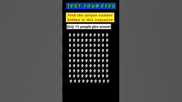 "Test Your Eyes: Can You Spot the Hidden Number? 👀 #shorts  #BrainTeaser #PuzzleChallenge"