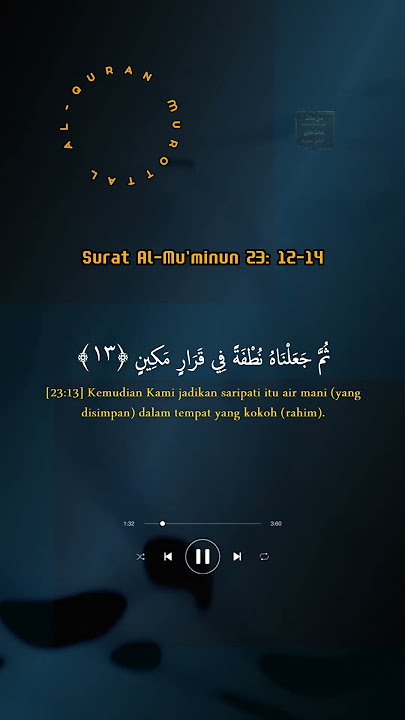 Surat Al-Mu'minun (Ayat 12-14) ~ Mishary Rashed Alafasy