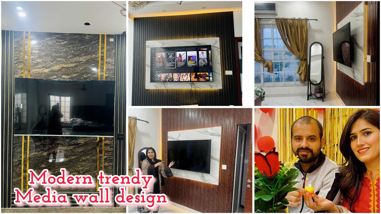 Finally Media wall ready hugyi | home decor ideas 2024 | Modern Media wall Design for tv lounge