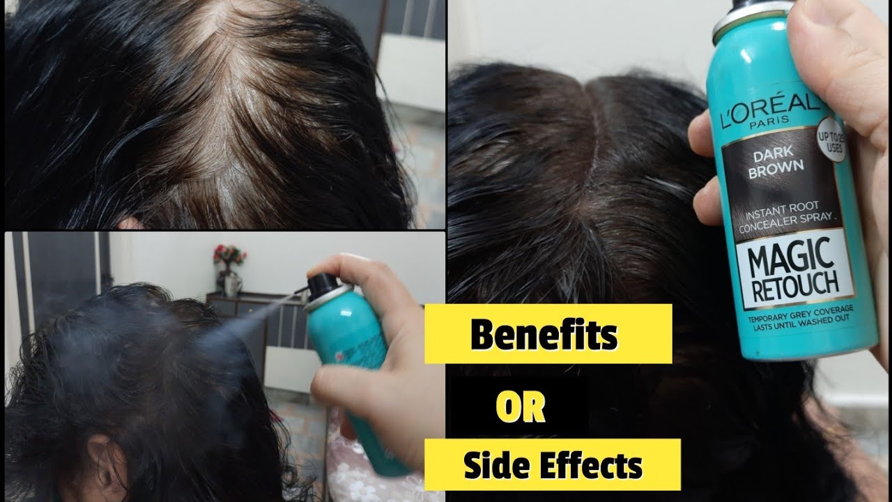 L'oreal Paris Root Touchup Spray|Benefits|Side Effects | How To Apply|  Instant Grey Hair Coverage - YouTube
