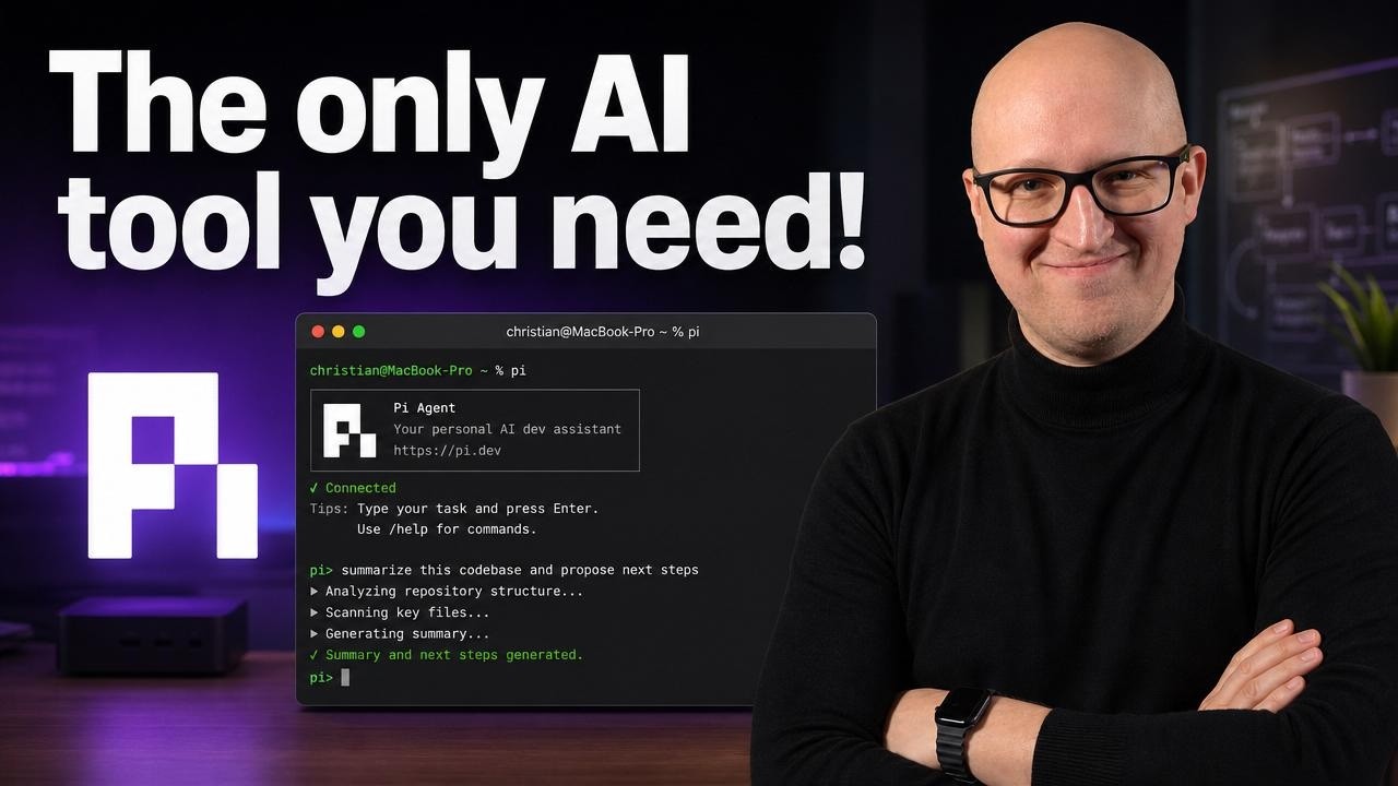 Pi Agent terminal AI interface showing DevOps automation commands