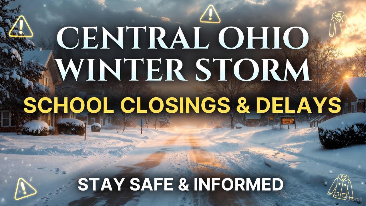 Школы в центральной части штата Огайо закрыты из-за зимнего шторма!