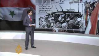 20110825 - Damascus City - 1 - Political cartoonist beated by shabiha