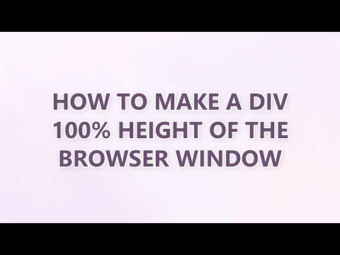How to make a div 100% height of the browser window (3 SOLUTIONS!!)
