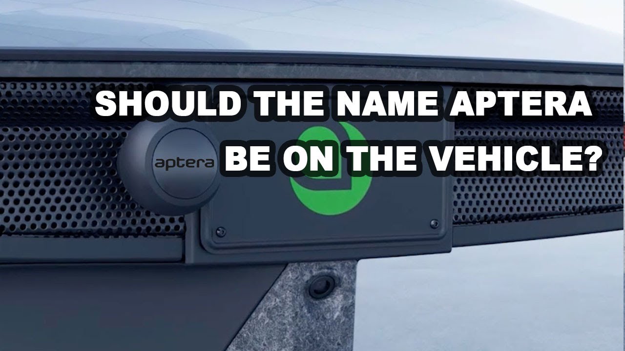 Should the name Aptera be on the vehicle?