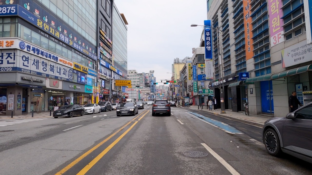 Driving Through Yongin City Center (Cheoin-gu), Korea | POV Drive [4K] | 용인 처인구