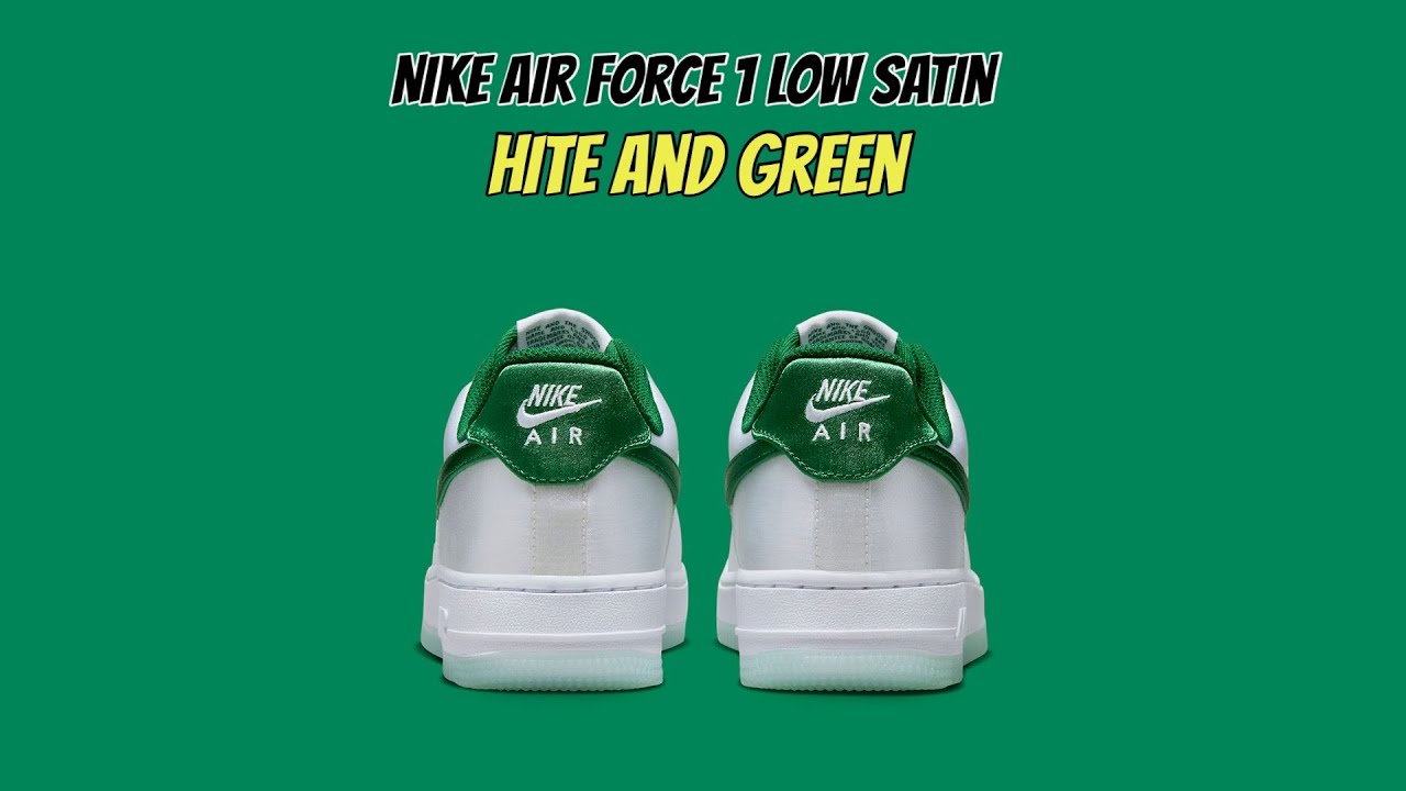 Nike Air Force 1 Low Satin White/Green DX6541-101 Release