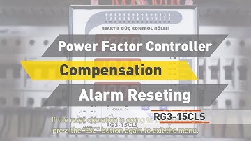 ENTES RG3-15CLS Power Factor Controller Compensation Alarm Resetting