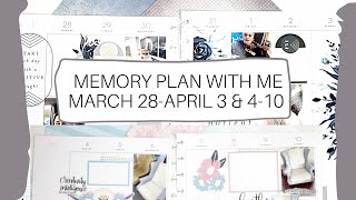 Memory Plan With Me//March 28- April 3 & April 4-10//Big Vertical Happy Planner