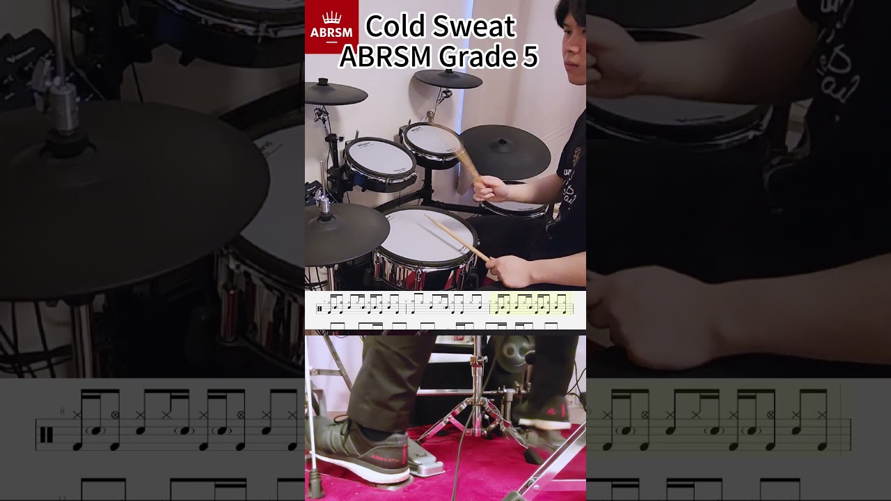 Cold Sweat - ABRSM Grade 5 B1 2024 Syllabus Drum Cover with Tab