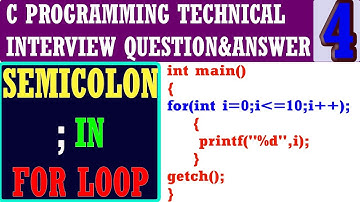 Using Semicolon (;) IN for Loop Is Correct OR Not # C PROGRAMMING IN TAMIL