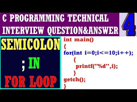 Using Semicolon (;) IN for Loop Is Correct OR Not # C PROGRAMMING IN TAMIL