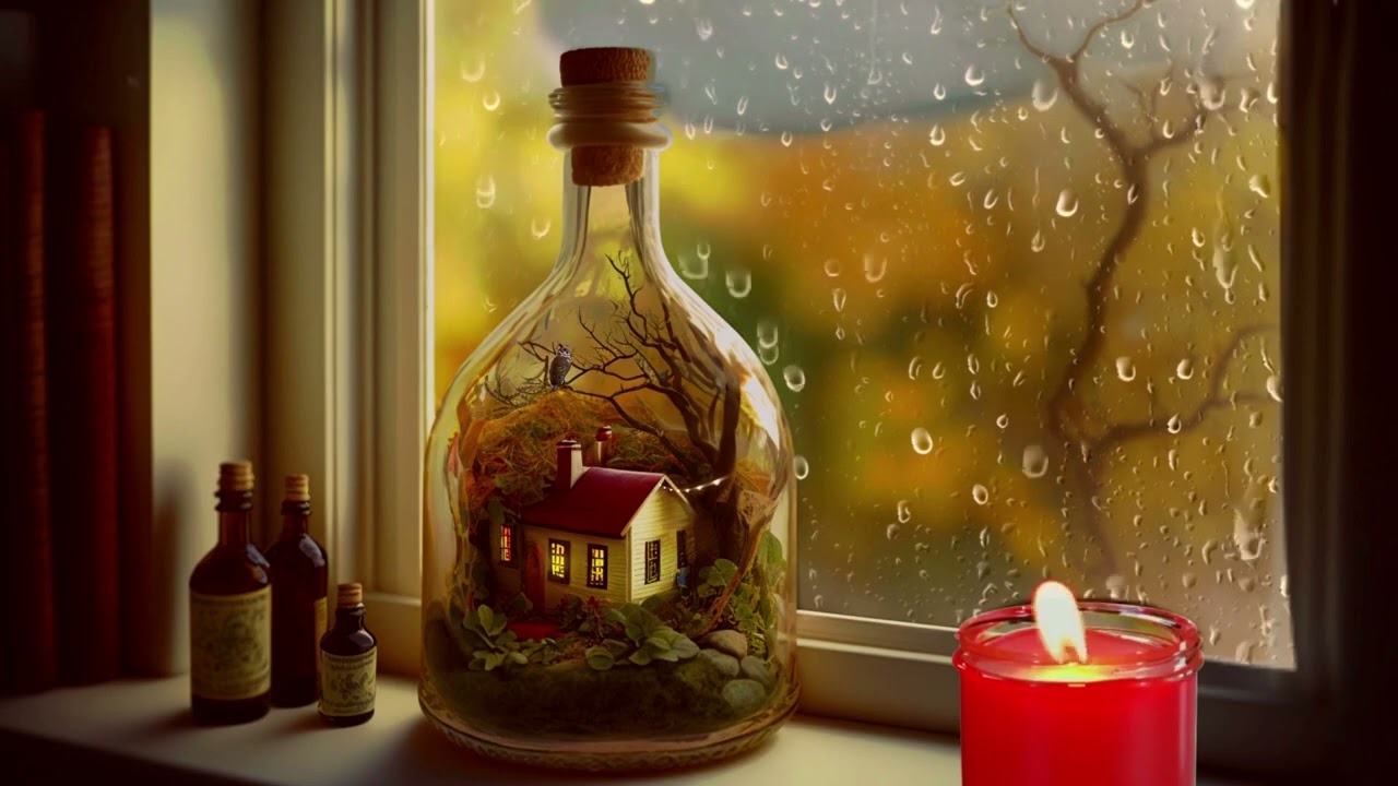 Rain Sound On Window with Thunder SoundsㅣHeavy Rain for Sleep, Study and Relaxation, Meditation