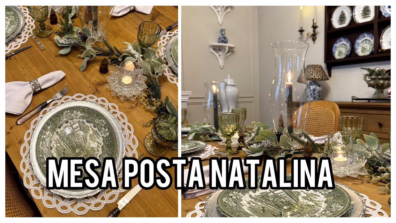 MESA POSTA DE NATAL ELEGANTE E NEUTRA 